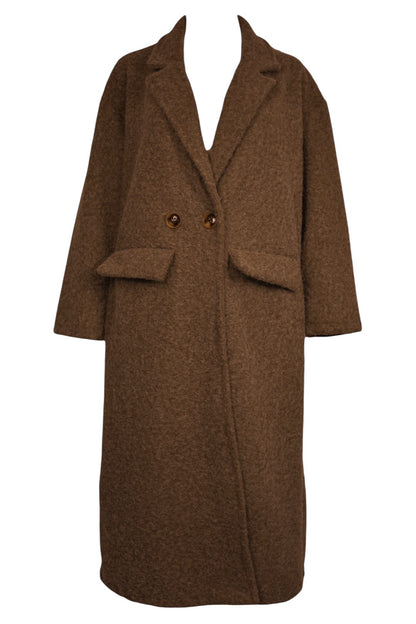 Brown Woollen Duster Coat