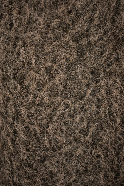 Brown Woollen Hooded Duster Coat