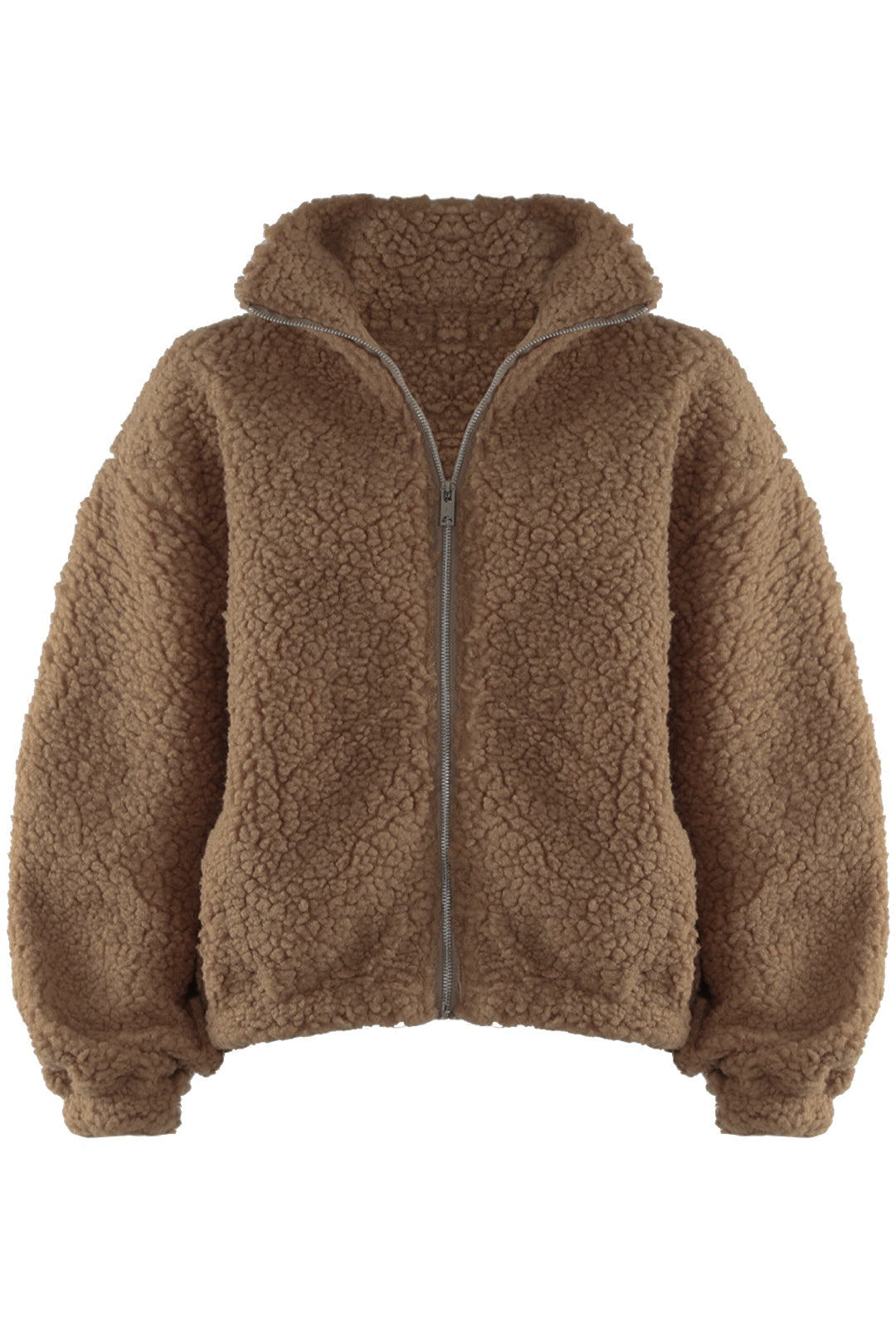 Brown Zip Up Teddy Fleece