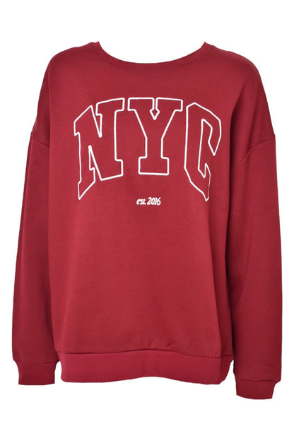 Burgundy NYC Sweatshirt