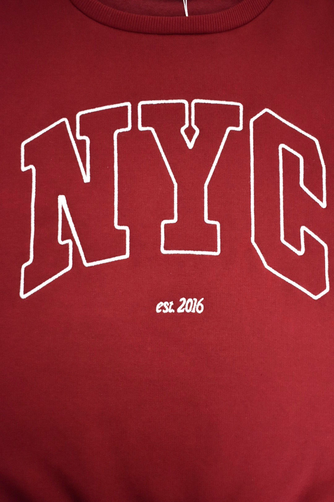 Burgundy NYC Sweatshirt Logo