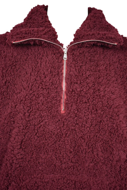 Burgundy Quarter Zip Fleece
