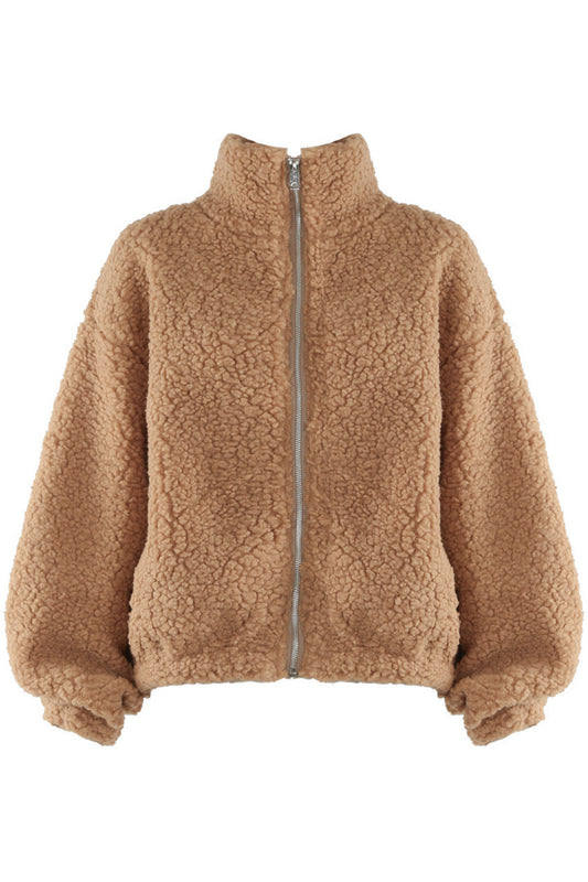 Caramel Zip Up Teddy Fleece