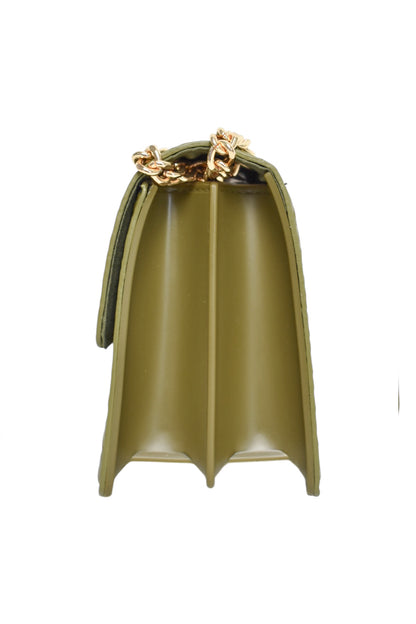 Khaki Woven Mini Cross Body Bag