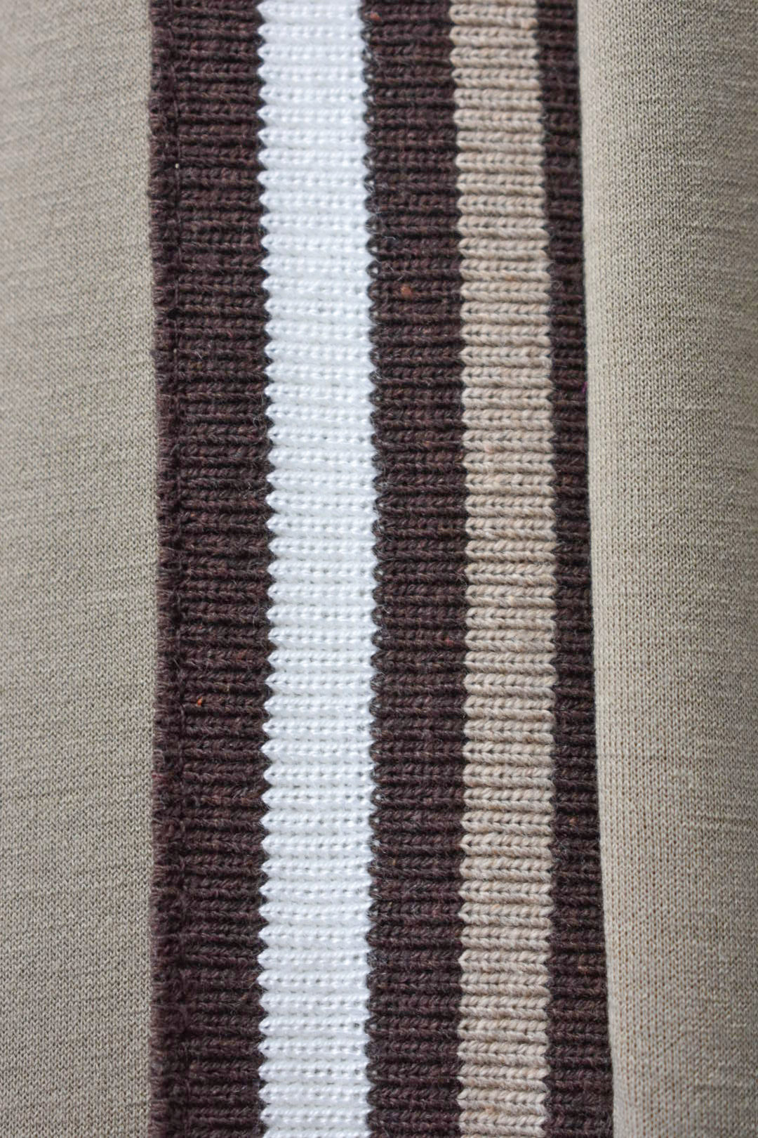 Taupe & Brown Stripe Zip Up Jacket Loungesuit