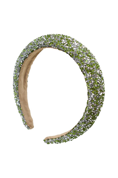 Lime Crystal & Peal Embellished Hairband