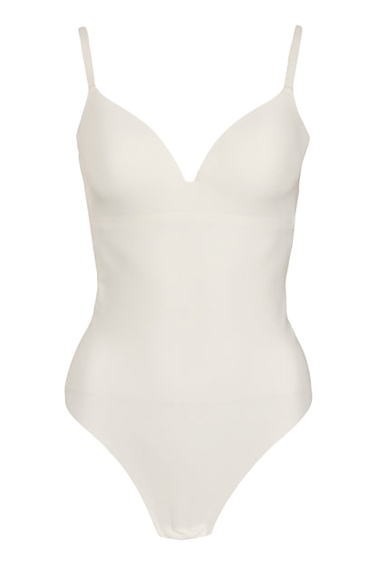 Cream Sculpted Bodysuit
