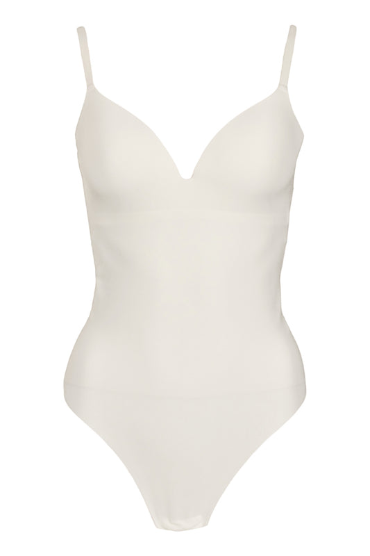 Cream Sculpted Bodysuit