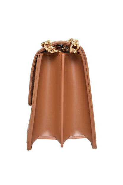 Tan Woven Mini Cross Body Bag