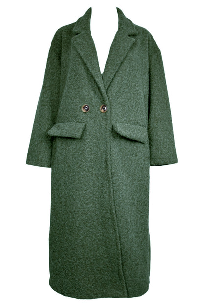 Forest Green Woollen Duster Coat