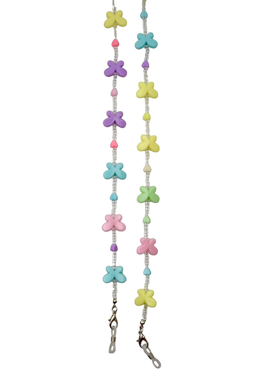 Multi Pastel Butterfly Sunglasses Chain