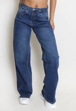 Dark Denim High Waisted Straight Leg Jeans