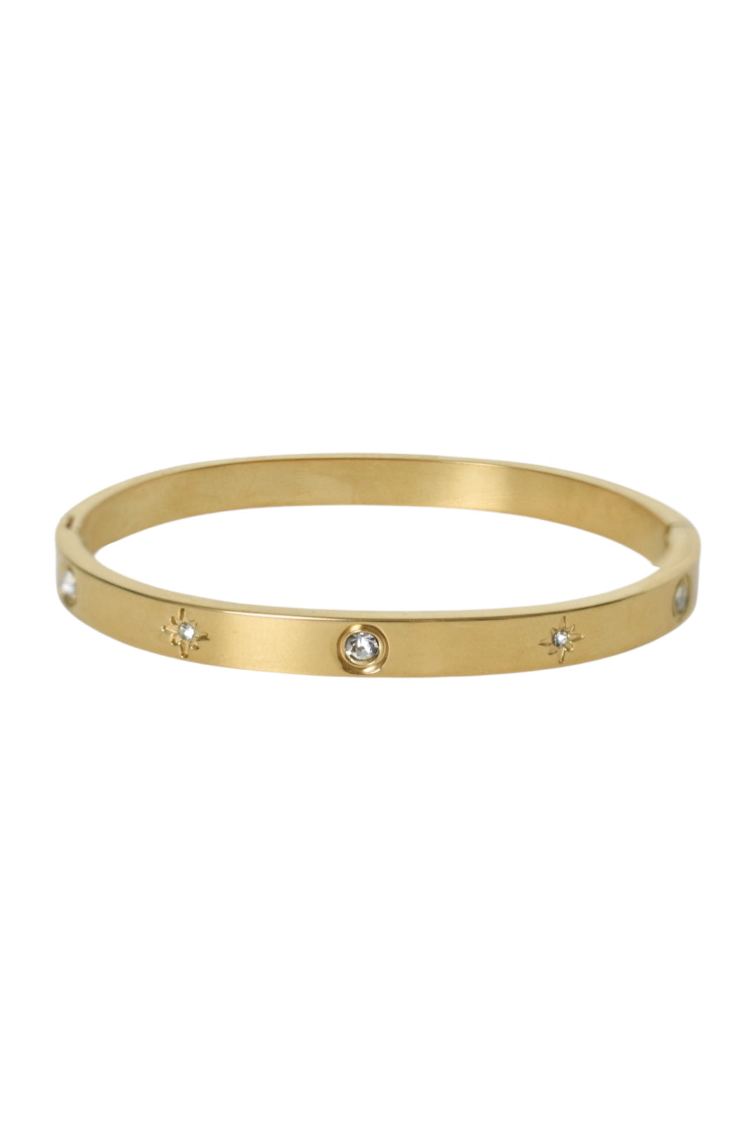 Gold Crystal Star Bangle