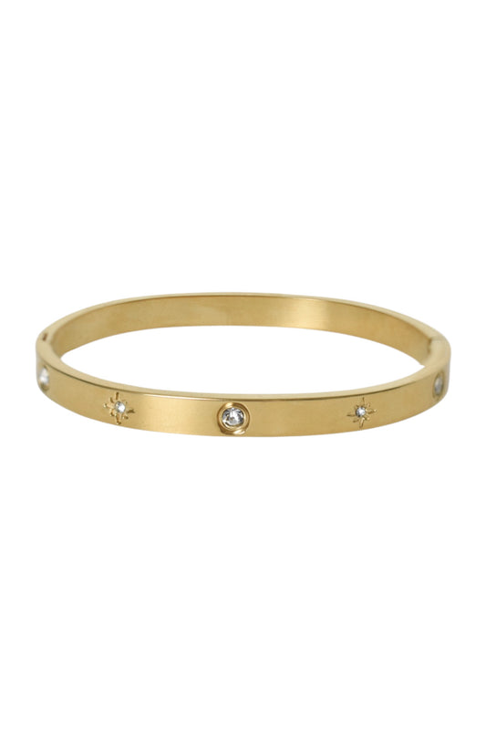 Gold Crystal Star Bangle