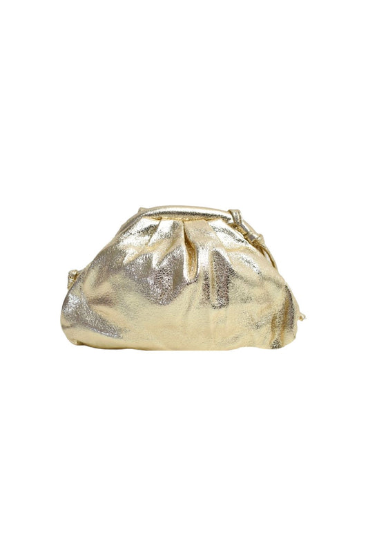 Gold Metallic Mini Pouch Bag