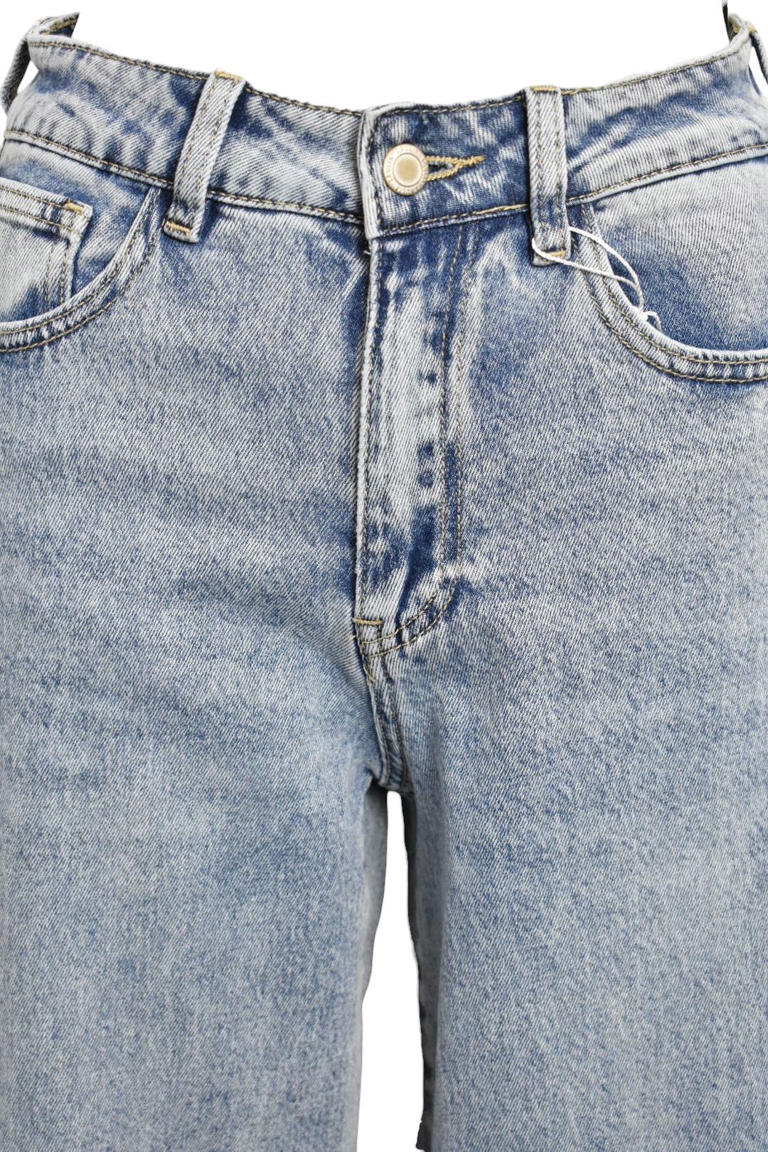 Light Acid Wash Denim Wide Leg Jeans