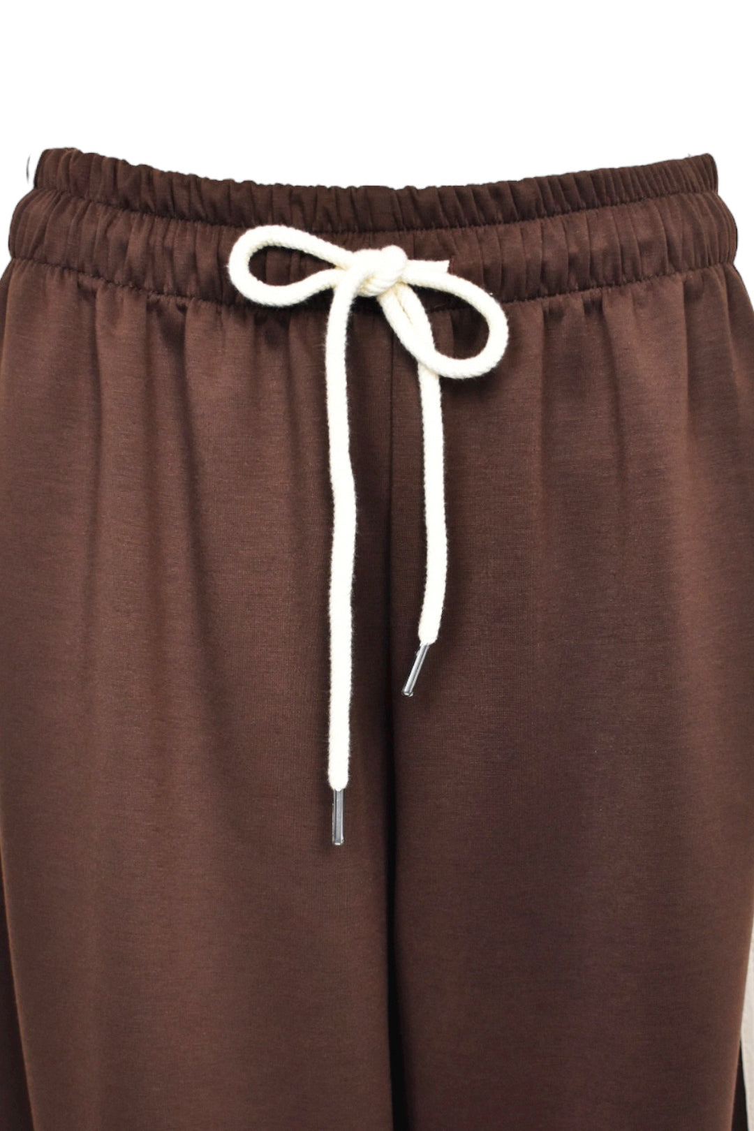 Brown & Cream Side Striped Wide Leg Joggers