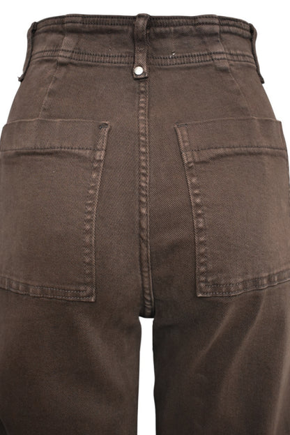 Brown Wide Leg Jeans