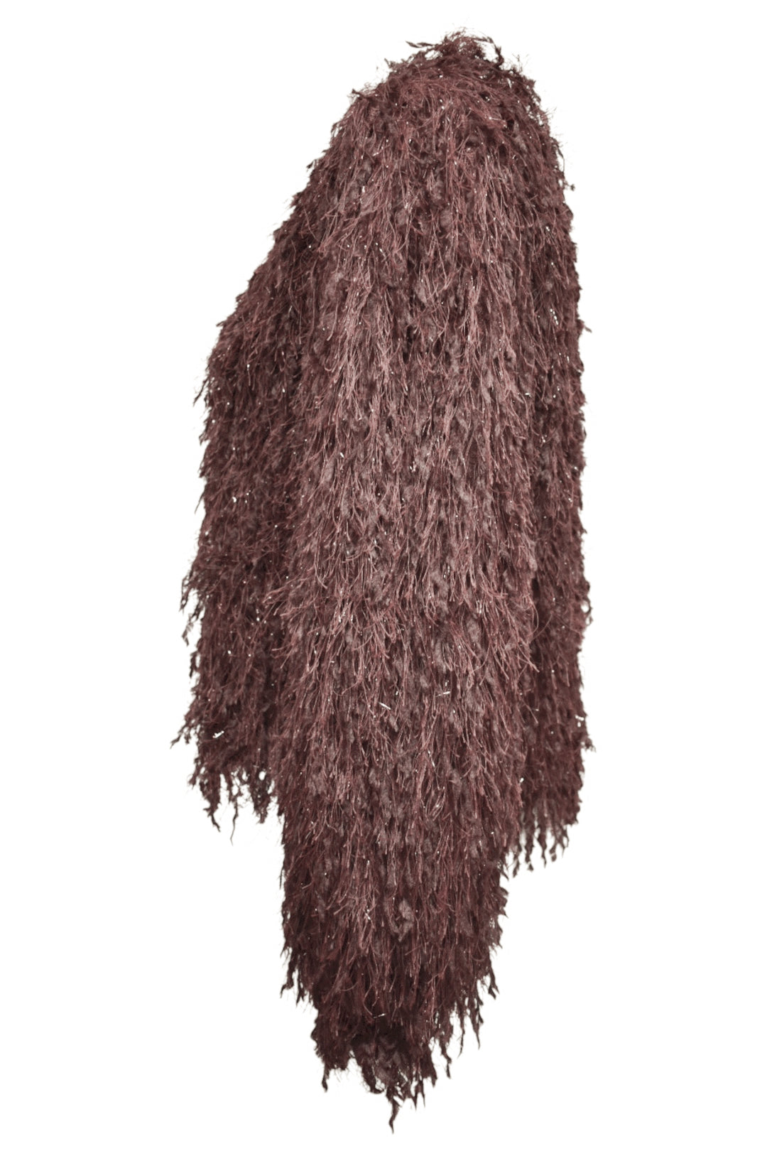 Brown Metallic Thread Fringe Jumper
