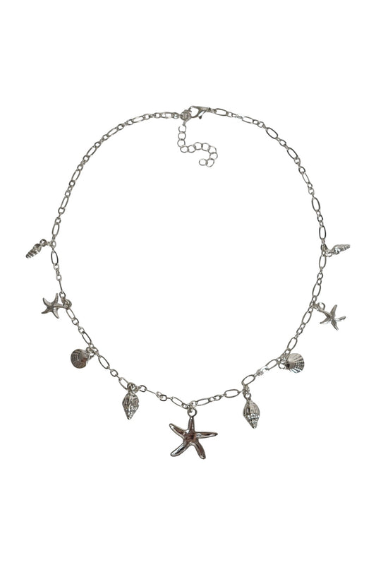 Silver Mini Shell Charm Necklace