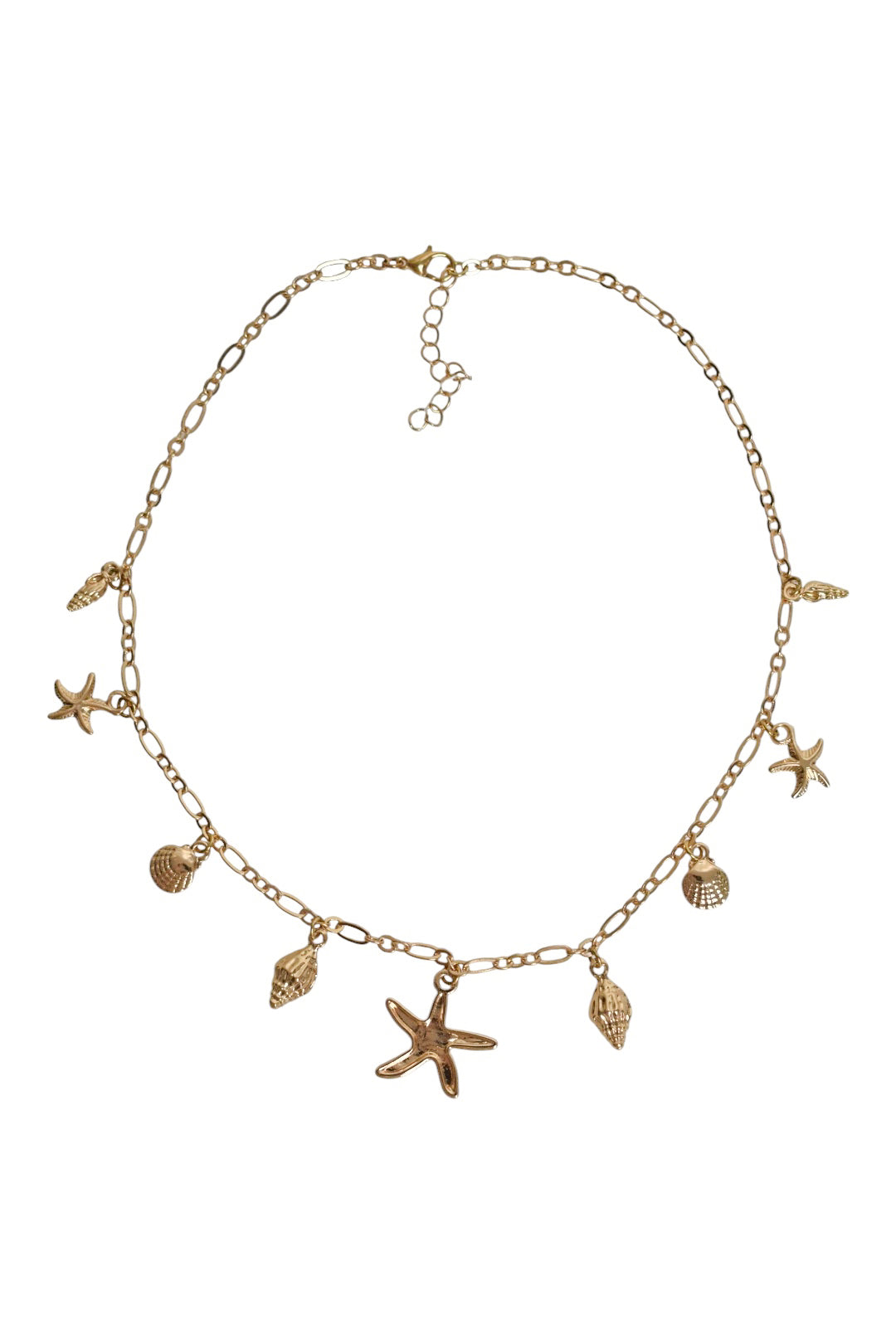 Gold Mini Shell Charm Necklace
