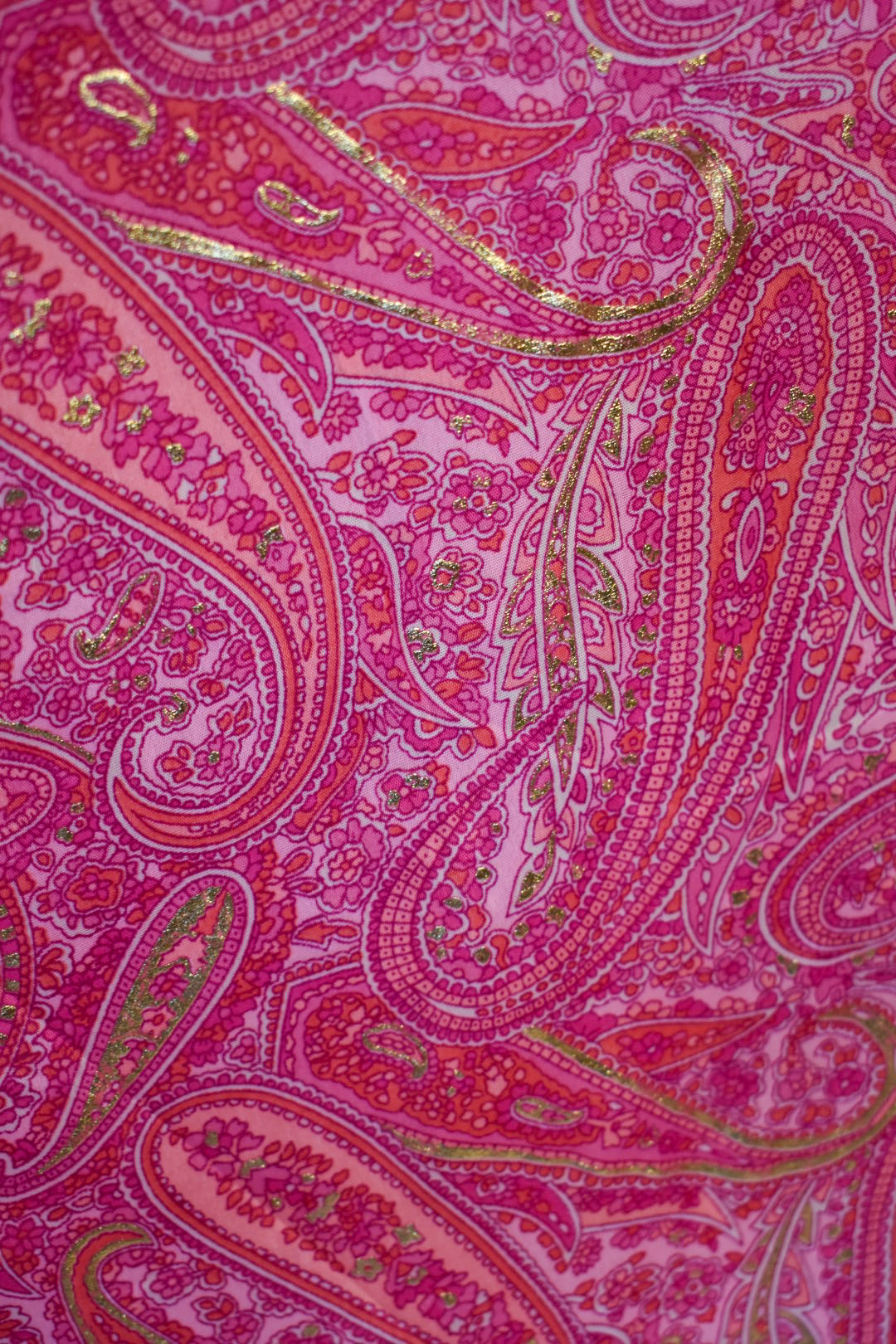 Pink Embellished Paisley Palazzo Trousers
