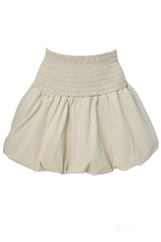 Beige Puff Ball Skirt