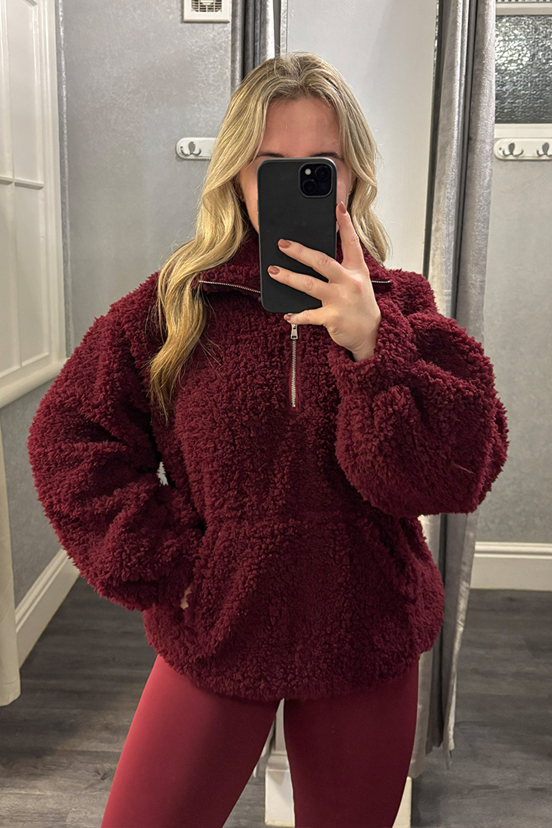 Burgundy Quarter Zip Fleece