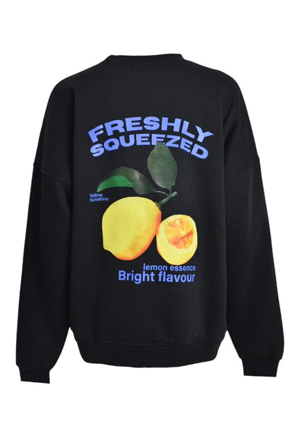 Black 'Freshly Squeezed' Sweatshirt