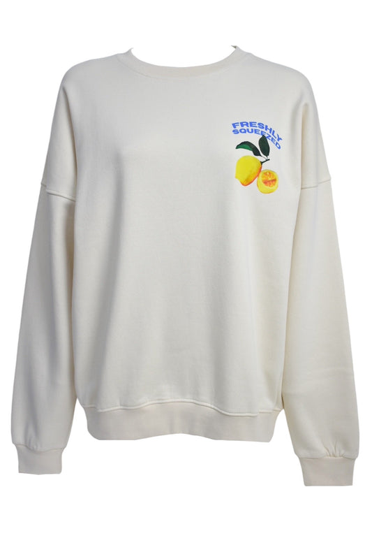 Cream 'Freshly Squeezed' Sweatshirt