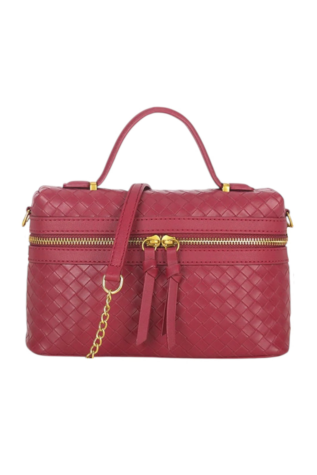 Cherry Woven Vanity Cross Body Bag