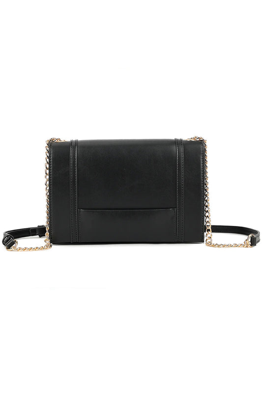 Black Panelled Cross Boyd Bag