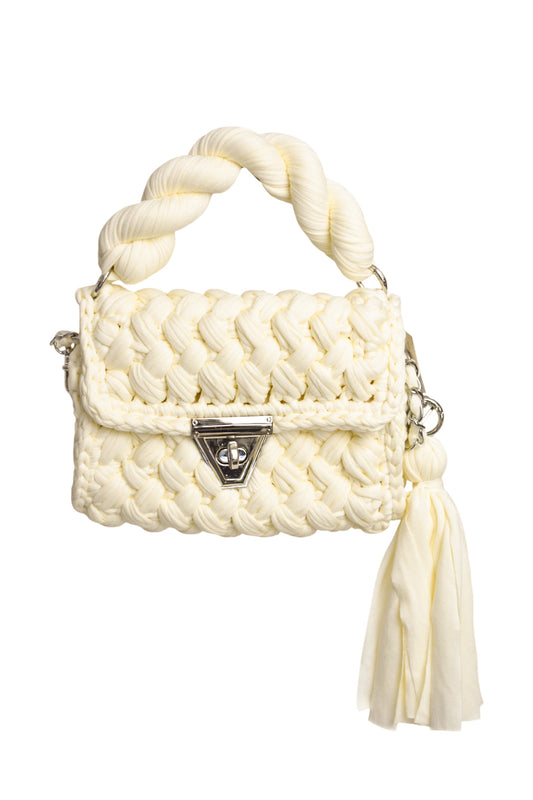 Cream Chunky Crochet Fabric Grab Bag