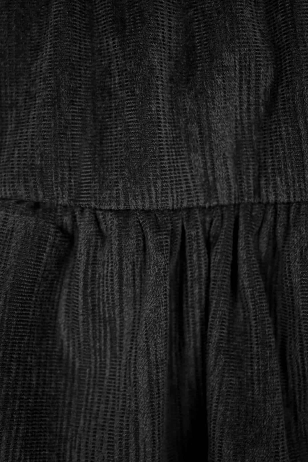 Black Velvet Tiered Ruffle Skirt