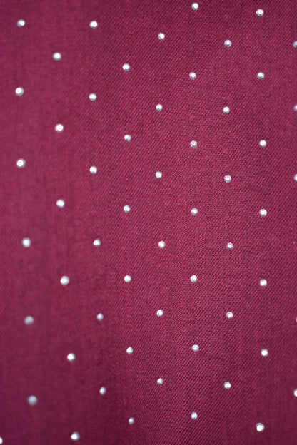 Burgundy Diamante Belted Playsuit