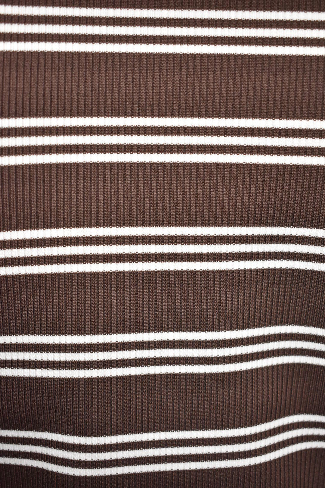 Brown & Cream Striped Button Up Ribbed Co-ord