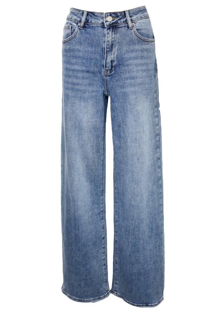 Mid Denim Wide Leg Jeans