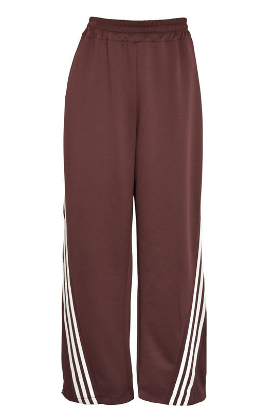 Brown Diagonal Striped Side Joggers
