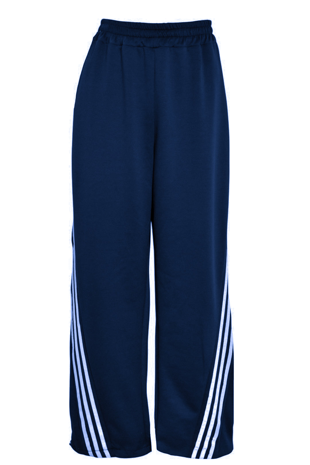 Navy Diagonal Striped Side Joggers