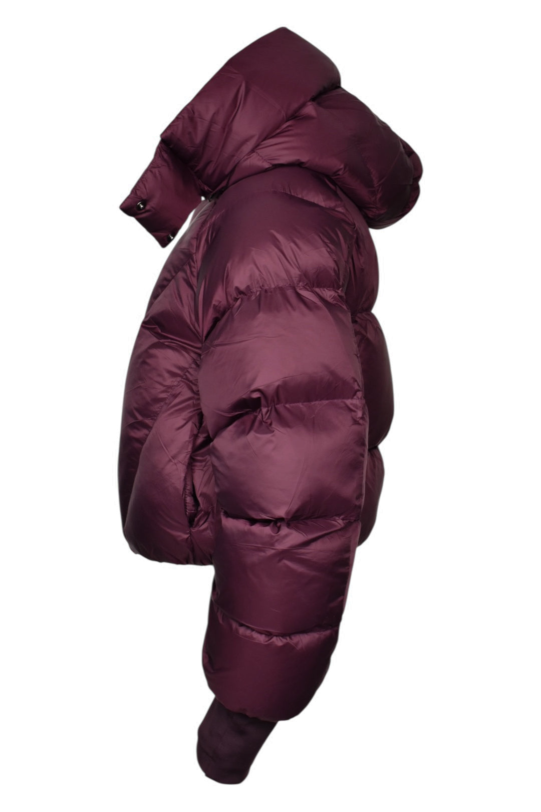 Burgundy Padded Hooded Coat