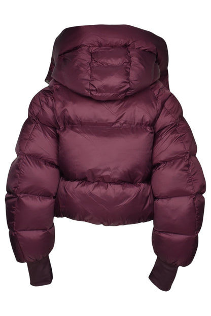 Burgundy Padded Hooded Coat