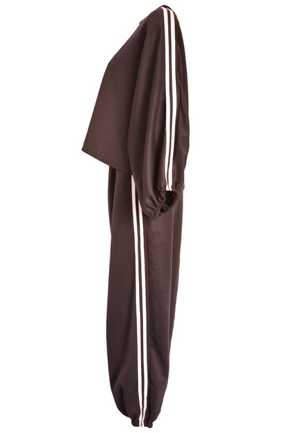 Brown Striped Cuffed Jogger Lougesuit