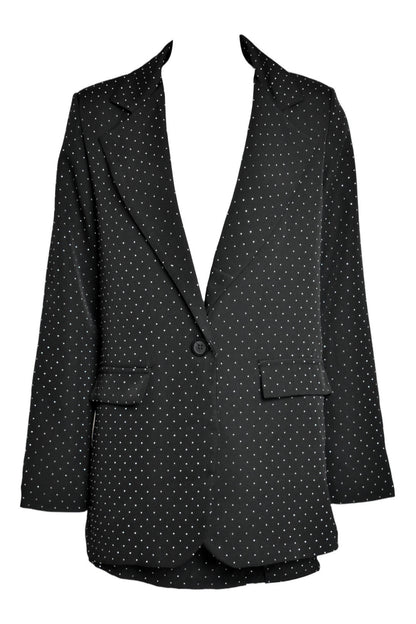 Black Diamante Blazer & Skort Co-ord