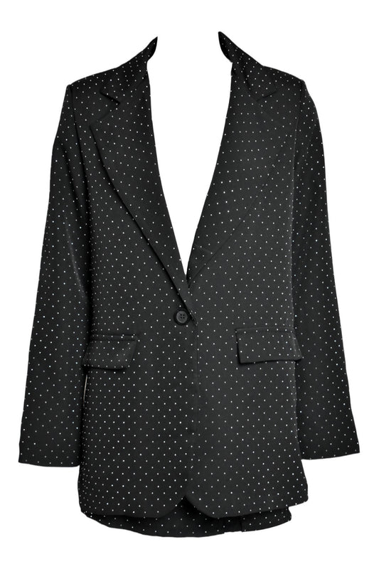 Black Diamante Blazer & Skort Co-ord