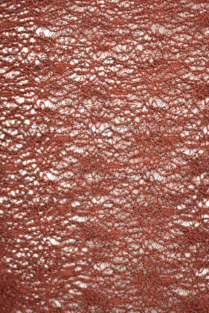 Rust Mesh Long Sleeve Top