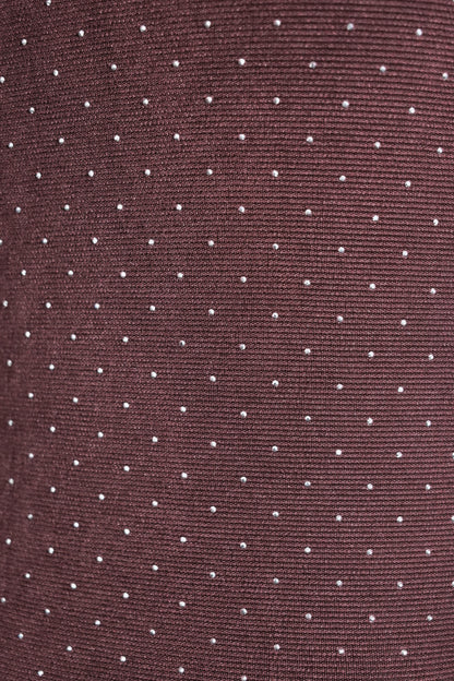 Brown Diamante Ruched Long Sleeved Bodysuit