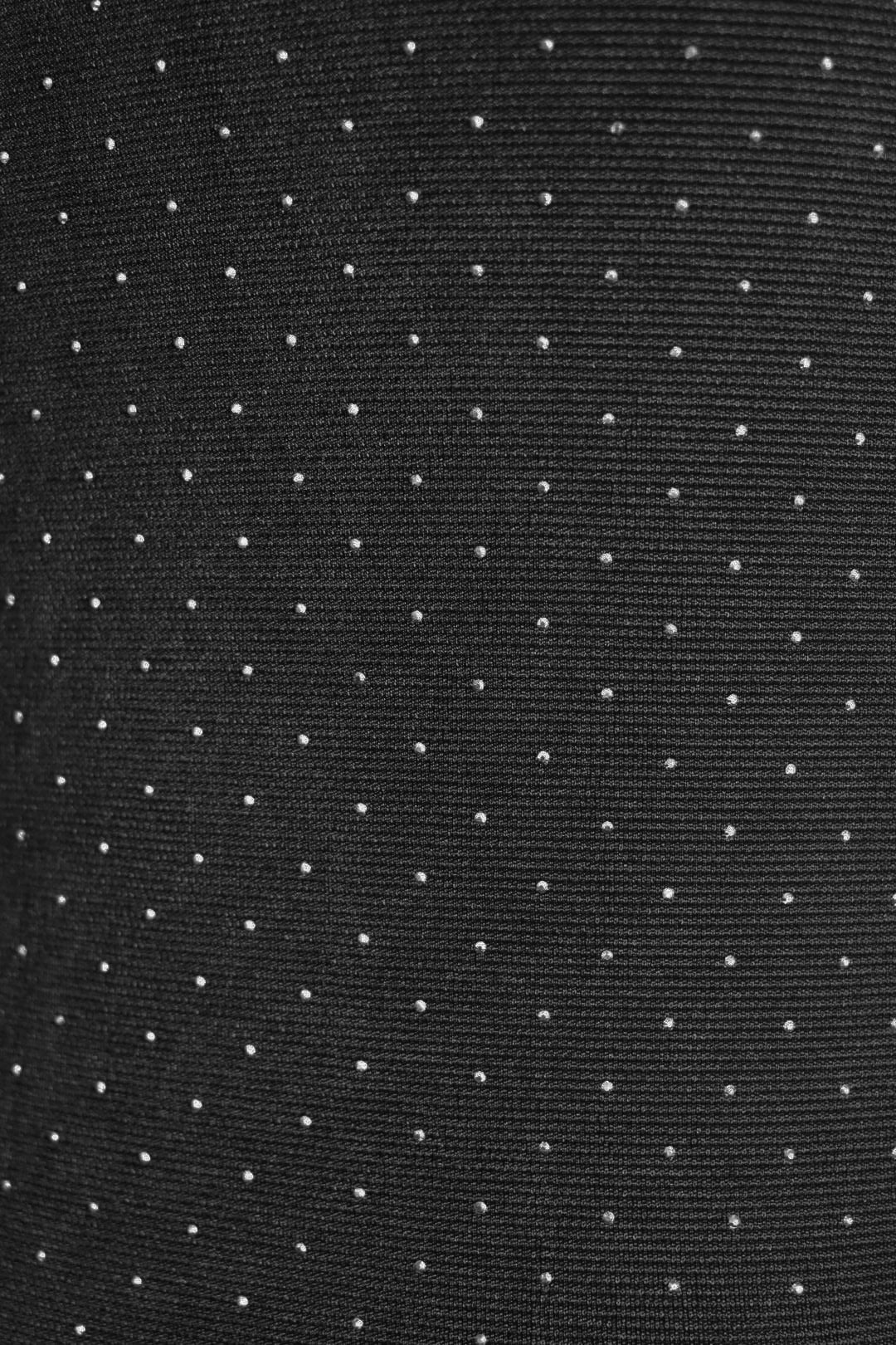 Black Diamante Ruched Long Sleeve Bodysuit