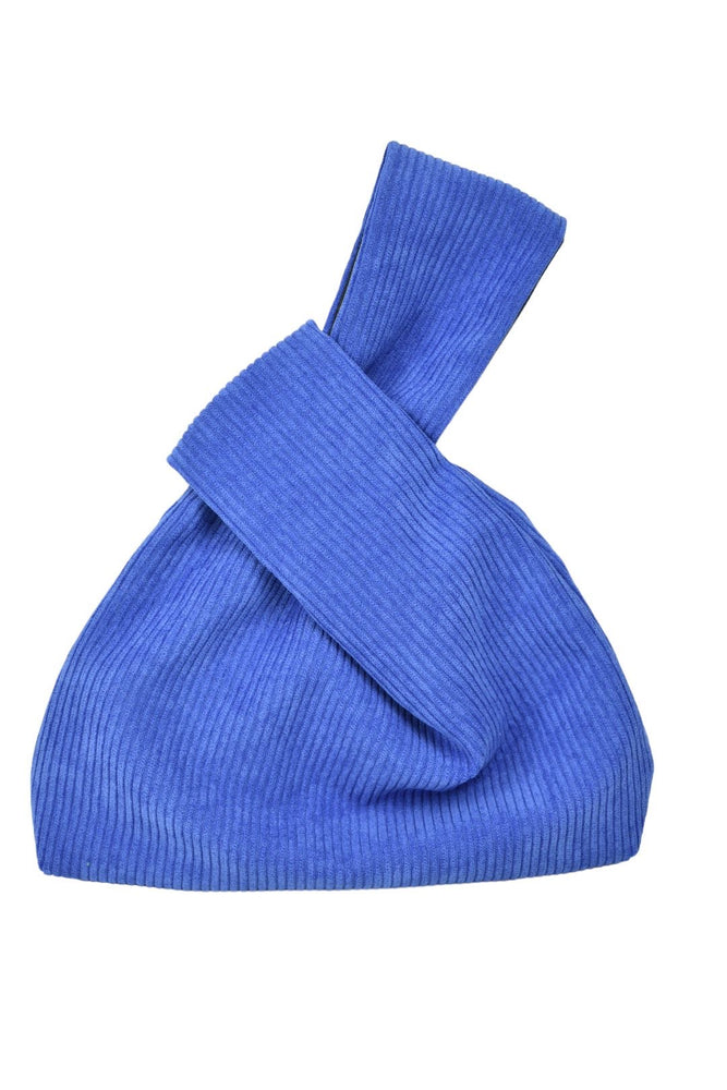 Royal Blue Corduroy Wristlet Pouch Bag