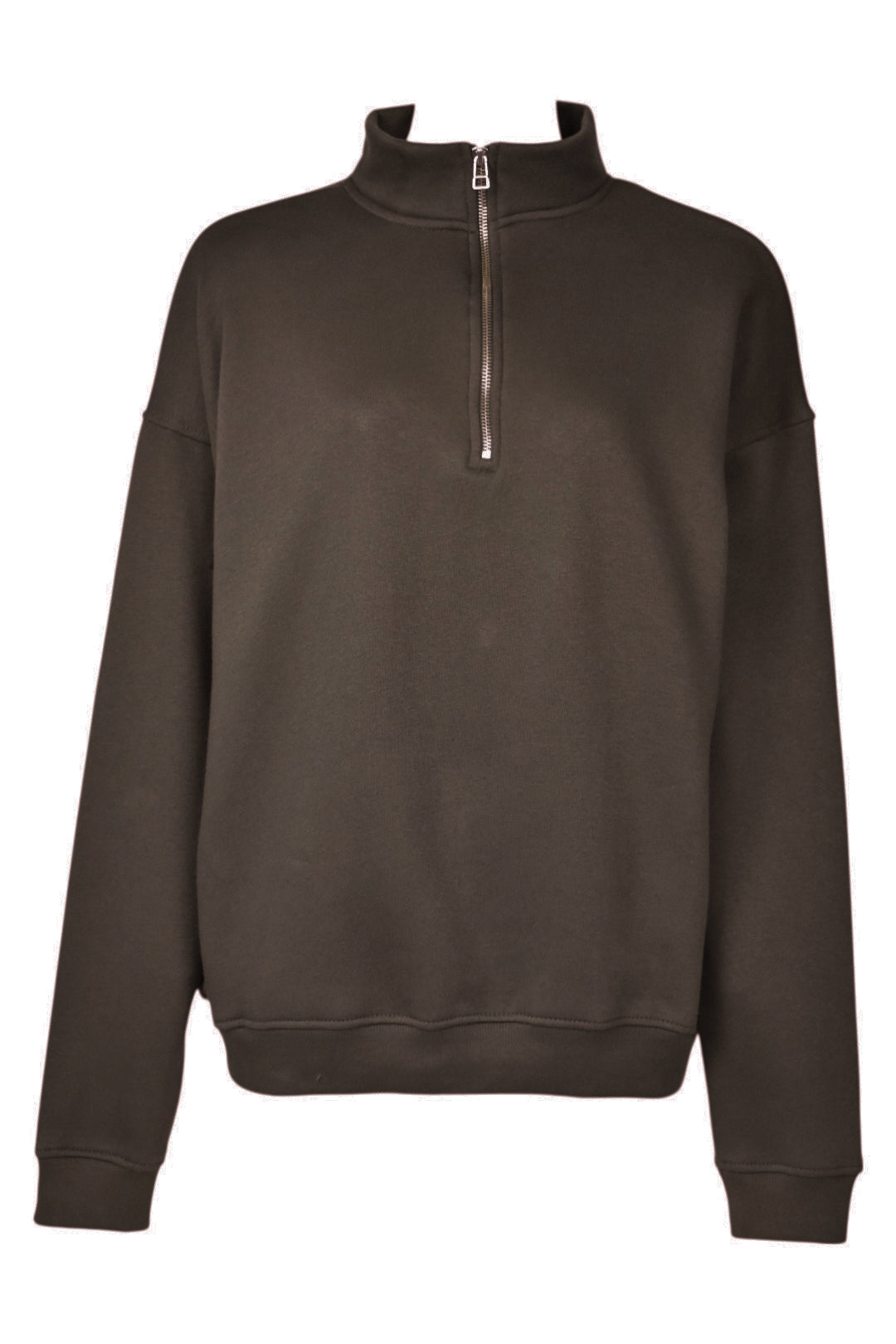 Brown Quarter Zip Sweatshirt