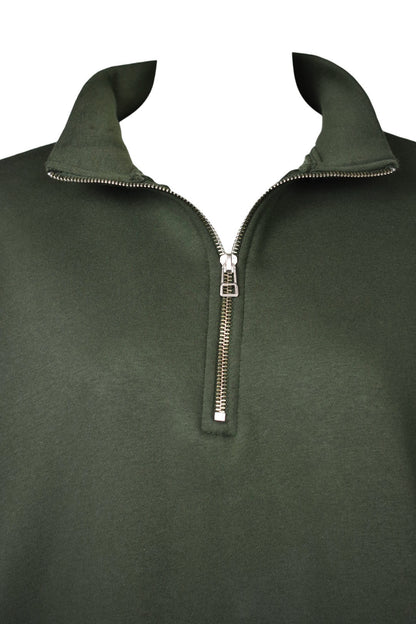 Khaki Quarter Zip Sweatshirt